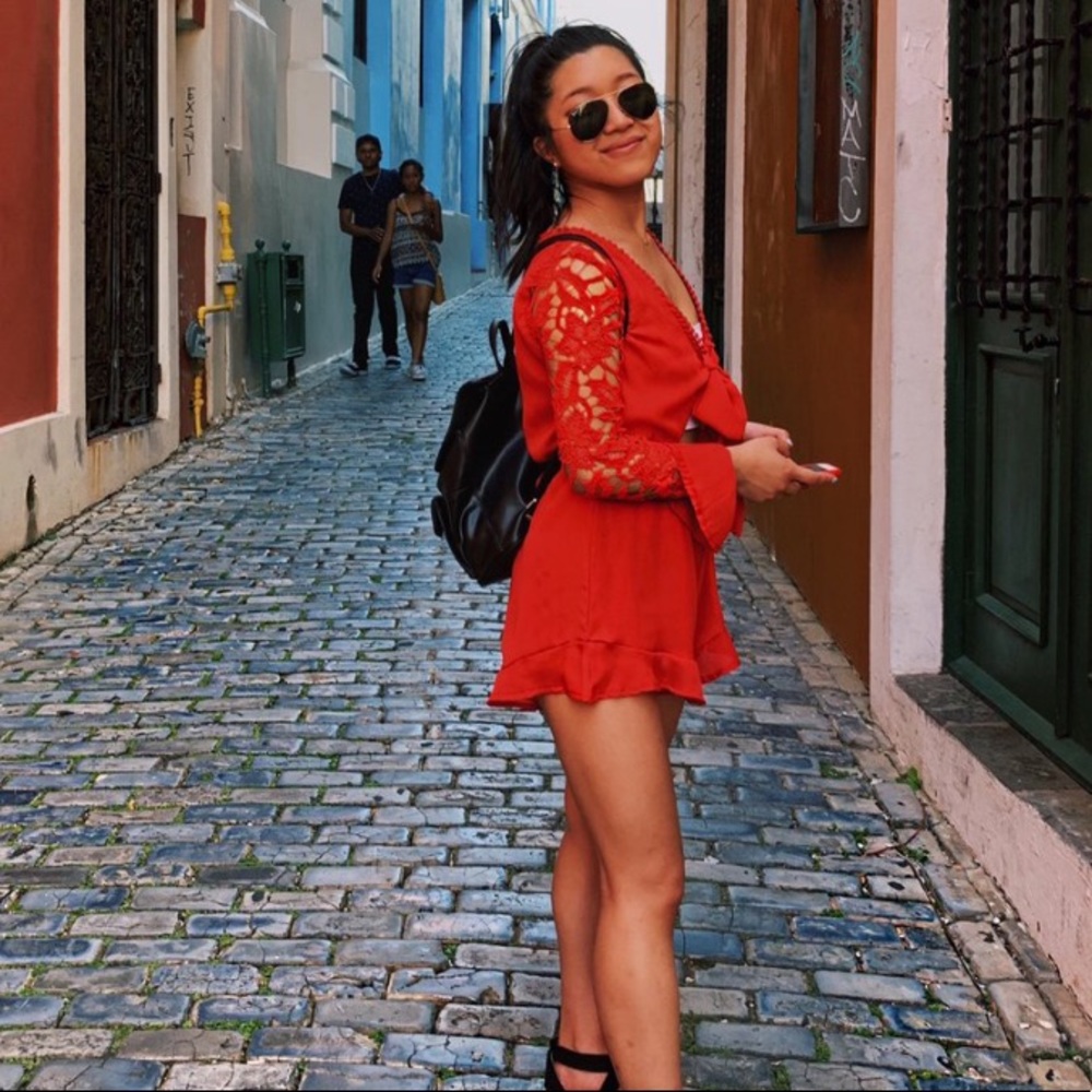 Red romper